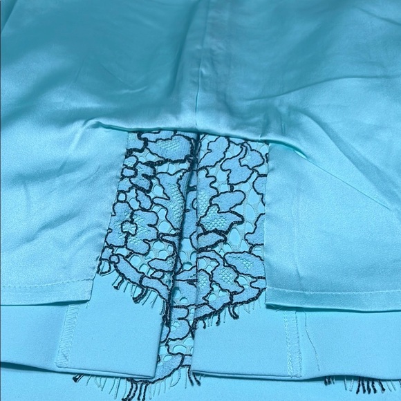 Elegant Lace Overlay Dress Turquoise Mint - Picture 13 of 16